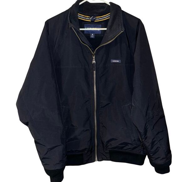 Lands’ End men’s winter coat jacket black full zip (size medium 38-40) - Picture 1 of 8